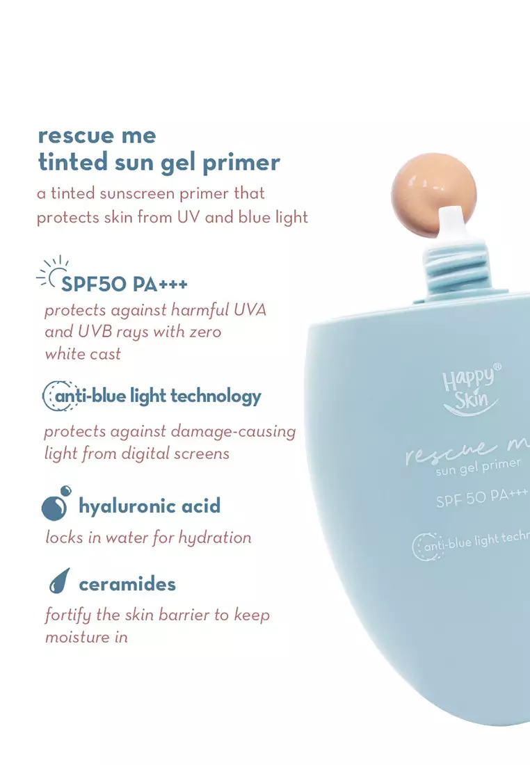 Rescue Me Tinted Sun Gel Primer SPF 50 PA+++ with Anti-Bluelight Technology