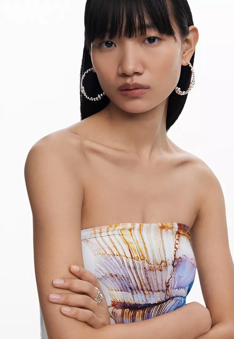 Bardot dress with shells