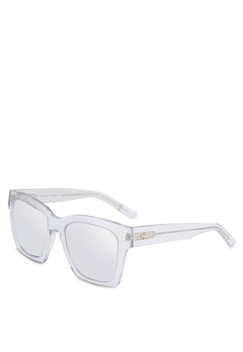 Blanc Eclare New York Sunglasses 2021, Dark Grey Mirrored Tint Sunglasses