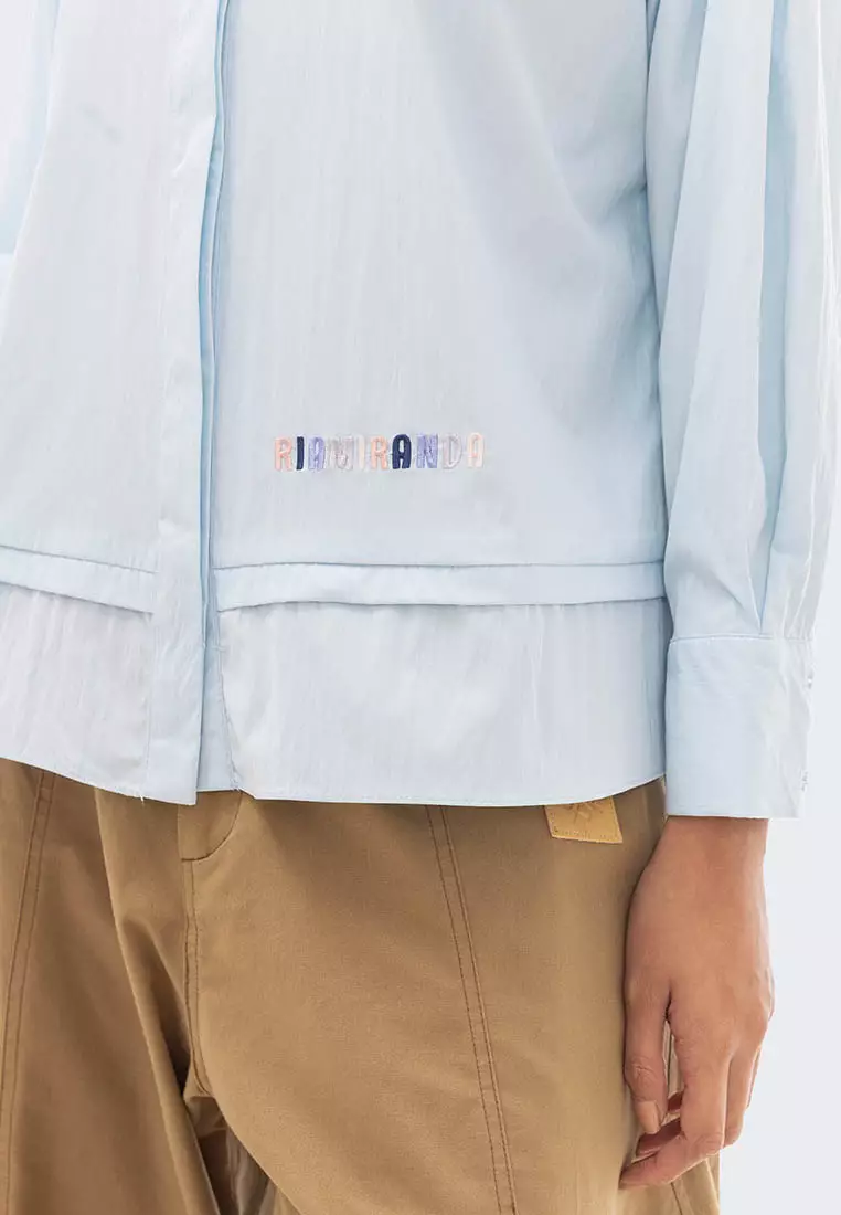 Ria Miranda Sky Blue Merlot Shirt