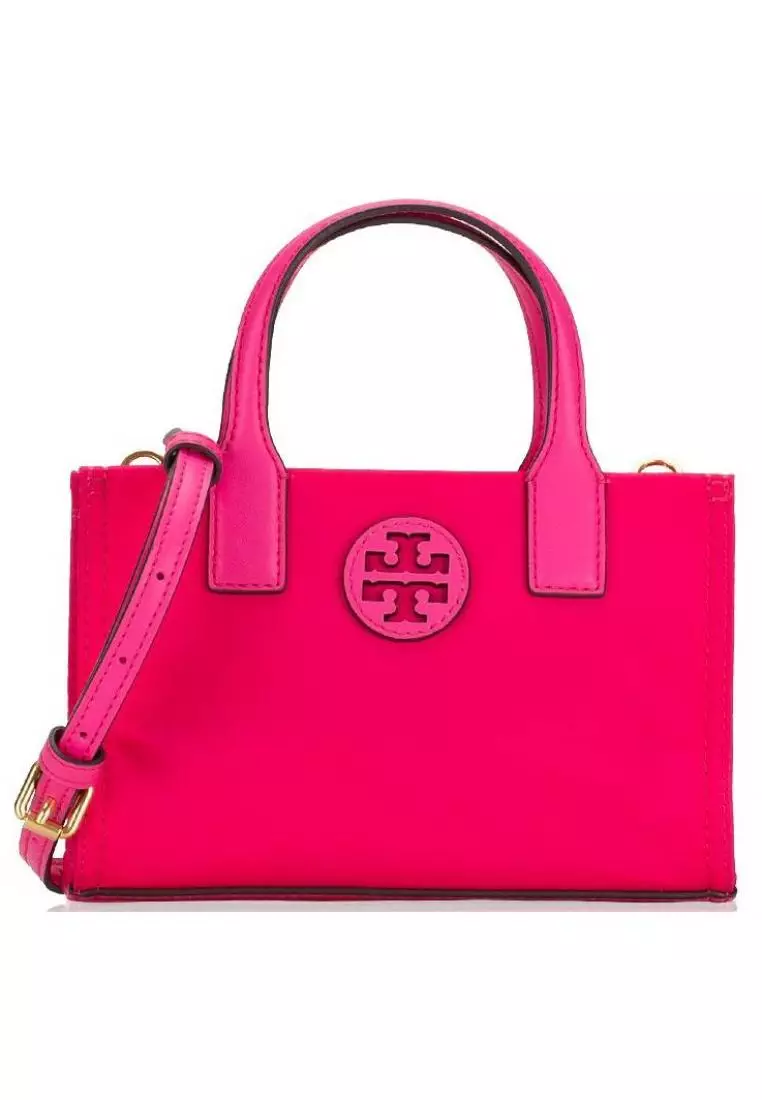 Tory Burch Ella Nylon Mini Tote Bright Pink