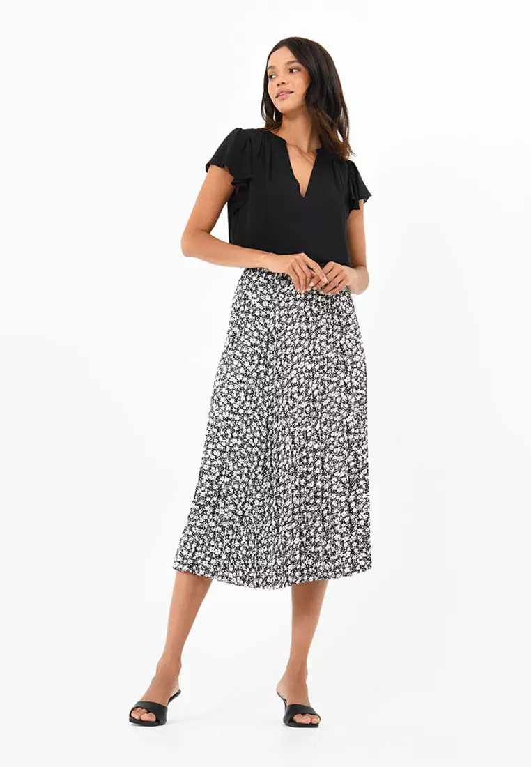 Matisse Pleated Floral Skirt