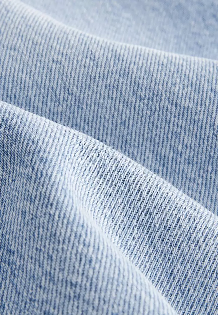 Mid Blue Wide Leg Jeans