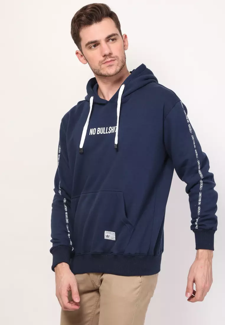 HOODIE 0057-NOBULLSHIT-NAVY
