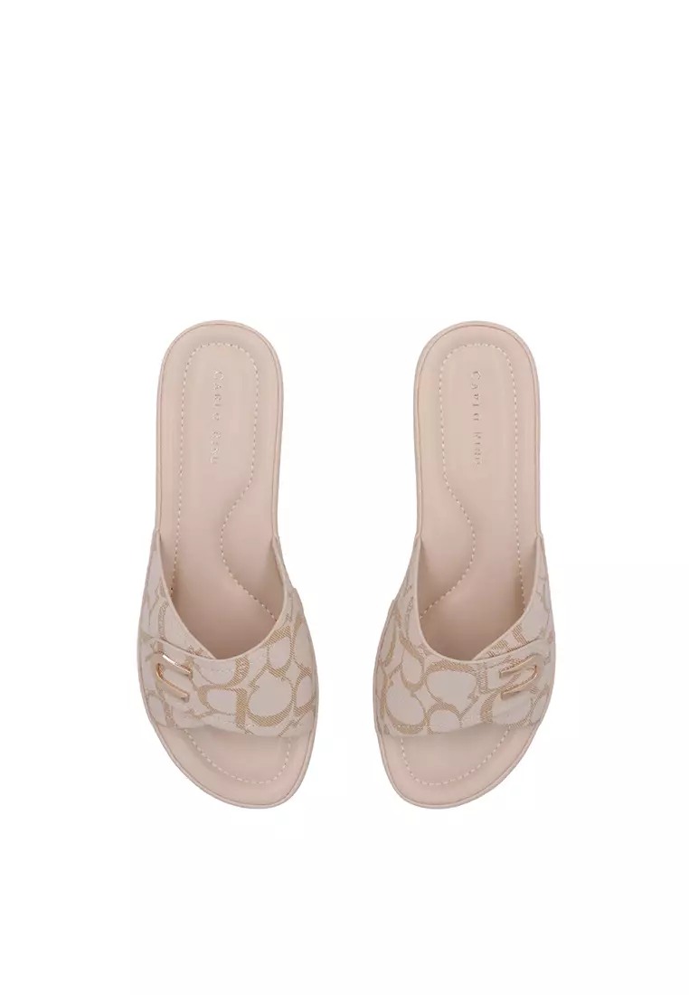 Beige CR Harper Wedge Flats