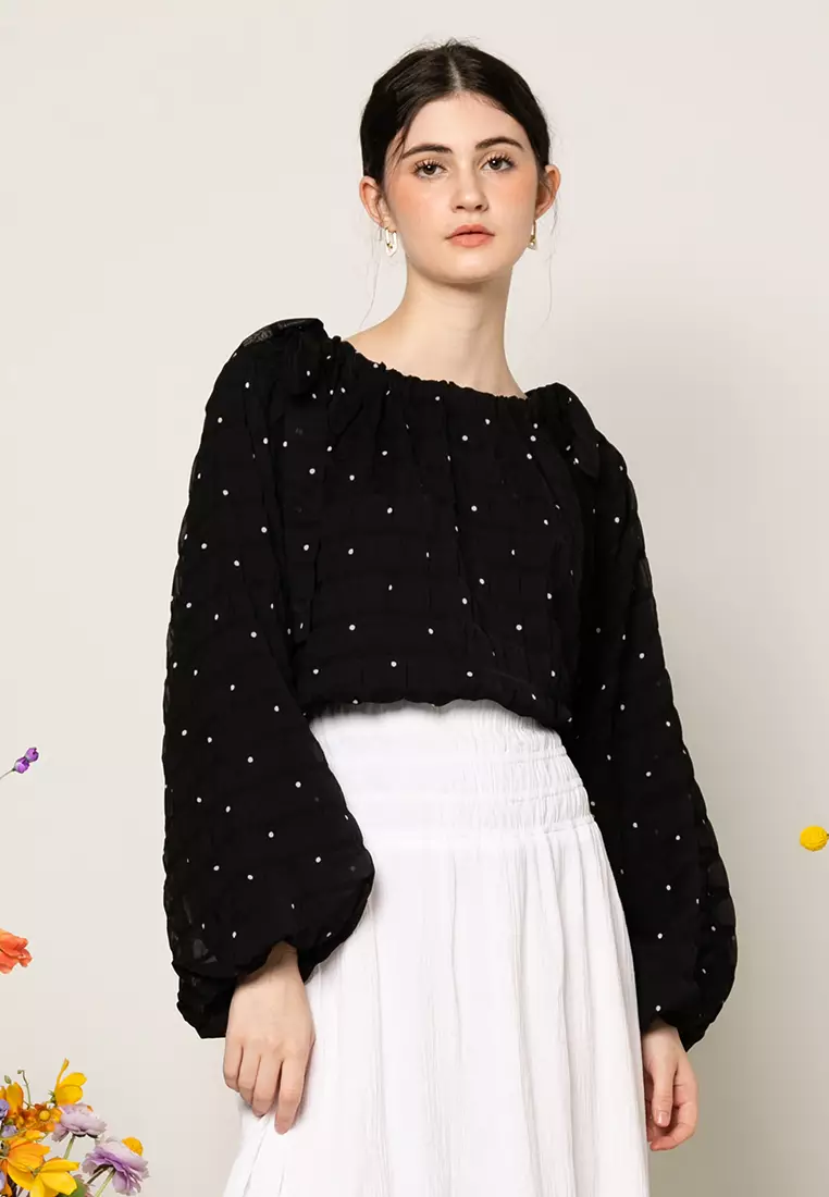 Chiffon peasant shop top