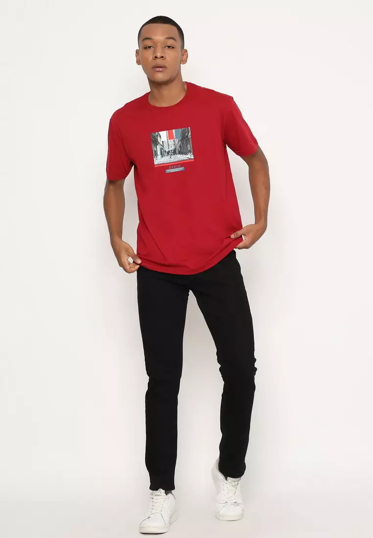 POLICE T-Shirt Cotton Combed Sablon Raster Pria 2073280431