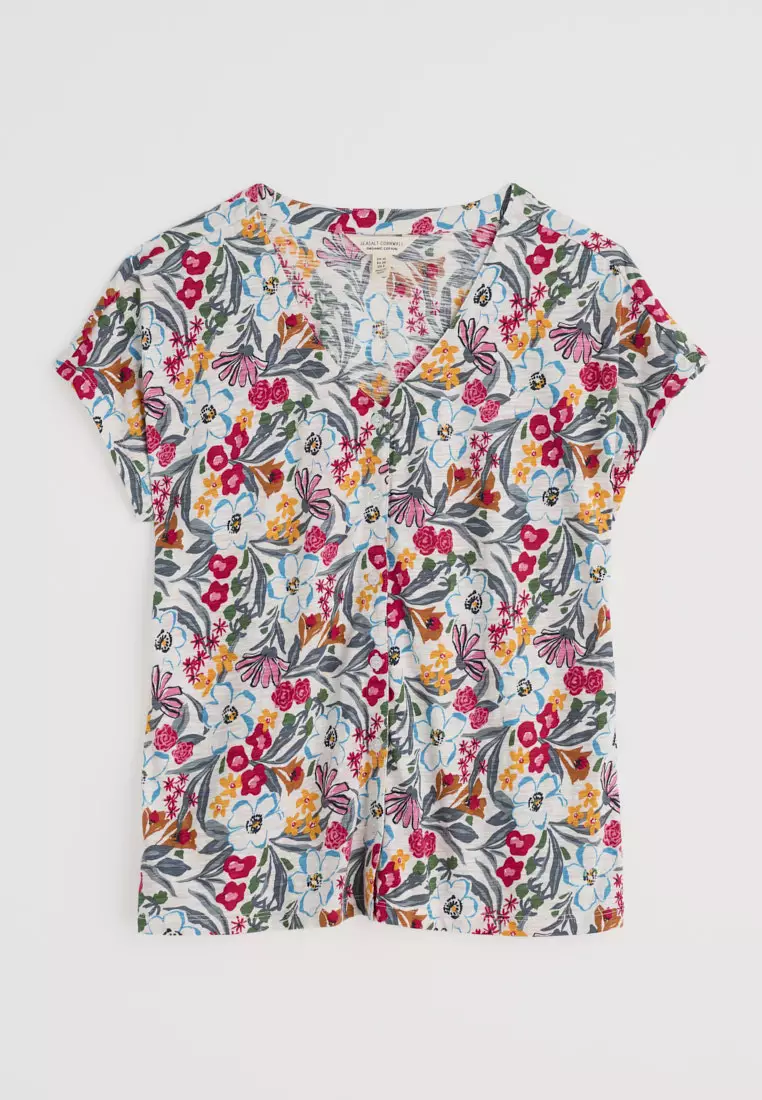 Seasalt Cornwall Multi Studio Glass V-neck Jersey Top
