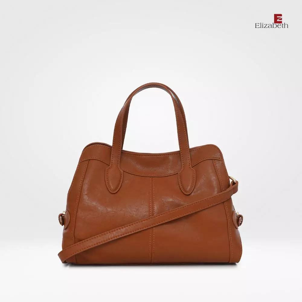 Tas Elizabeth Genuine Leather Handbag 0720-0529 Brickred
