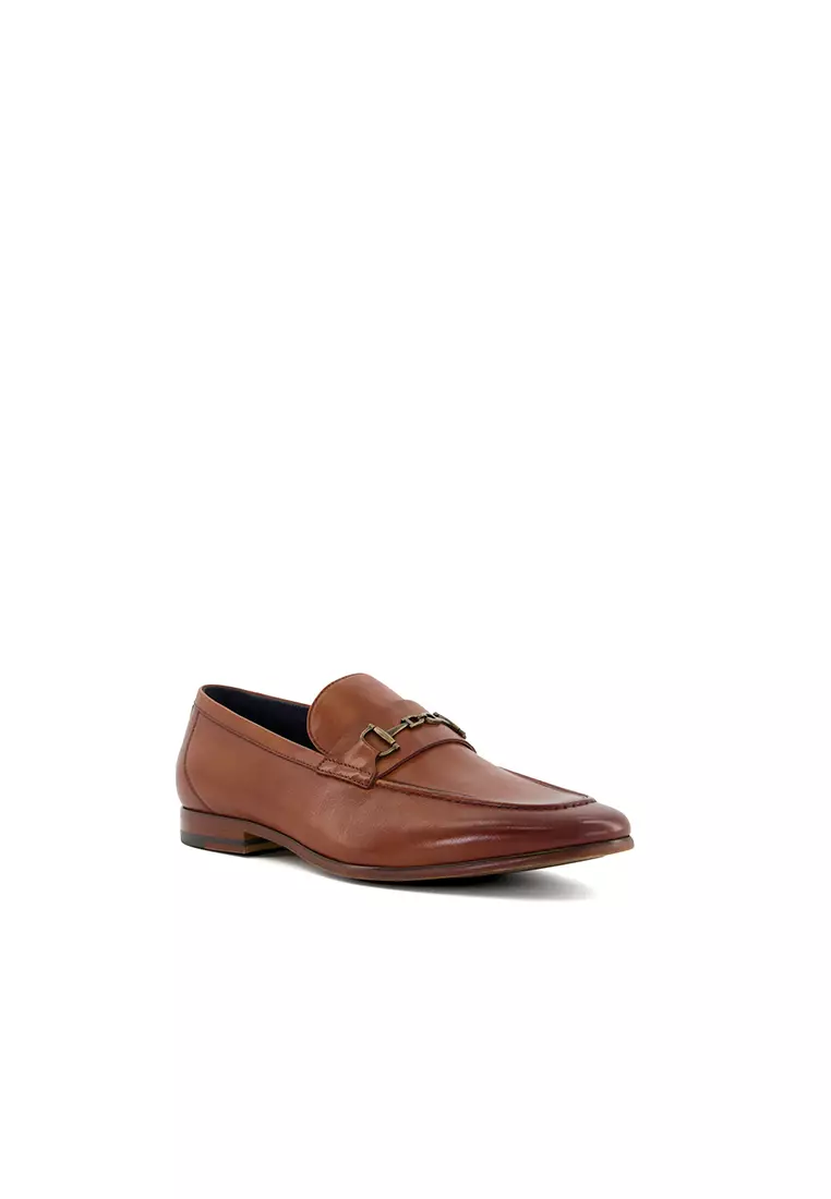 Discount on Dune London  shoes - SKU: Sanction Snaffle-Trim Loafers Tan