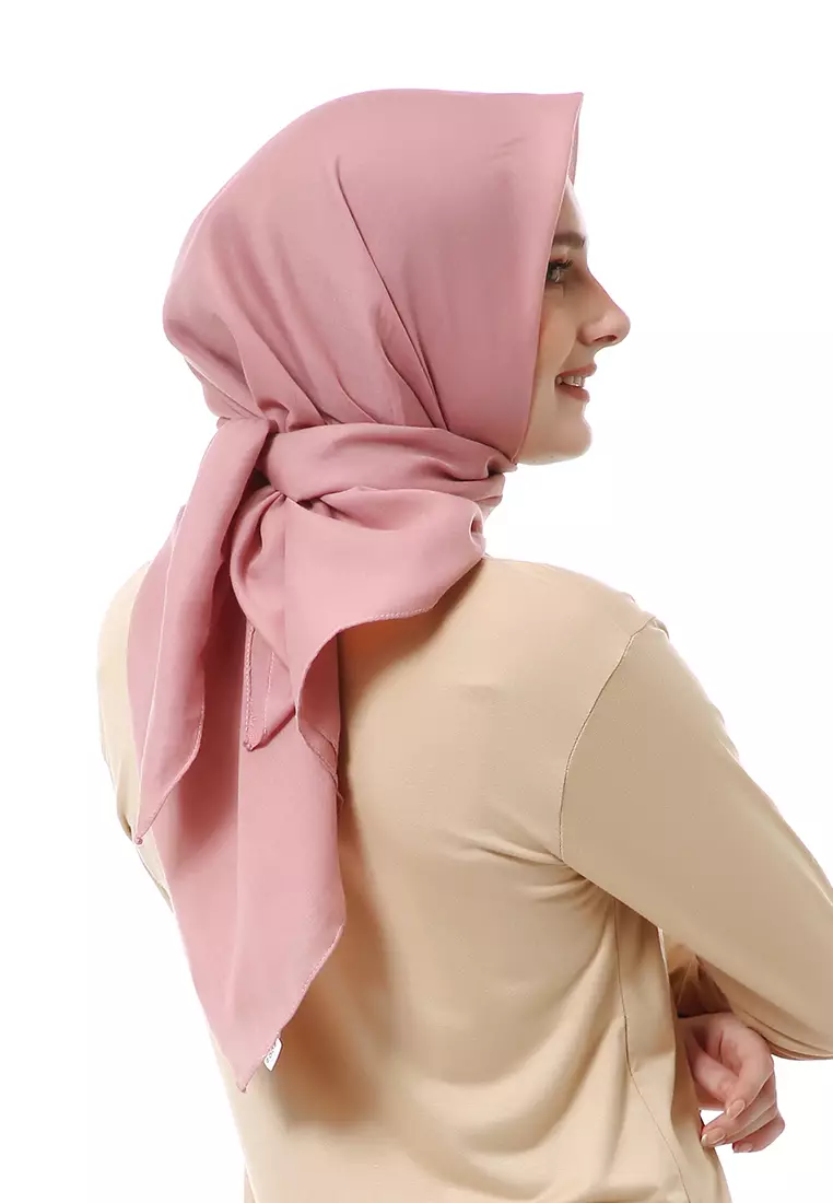 Vierra Jilbab Segiempat Paris Polos Premium Best Style - Rose