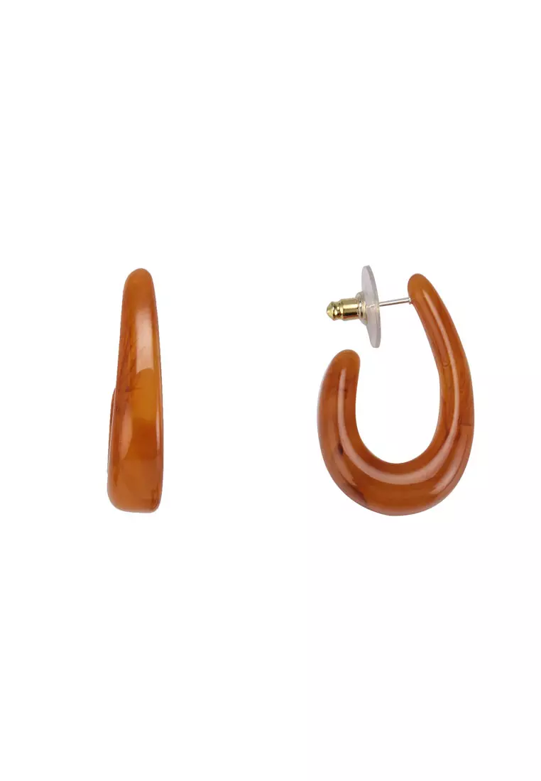 Red resin on sale hoop earrings