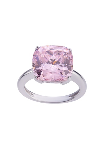 SHANTAL JEWELRY pink and silver Cubic Zirconia Rose Diamond Silver Simply Enchanted Ring SH814AC64VJZSG_1