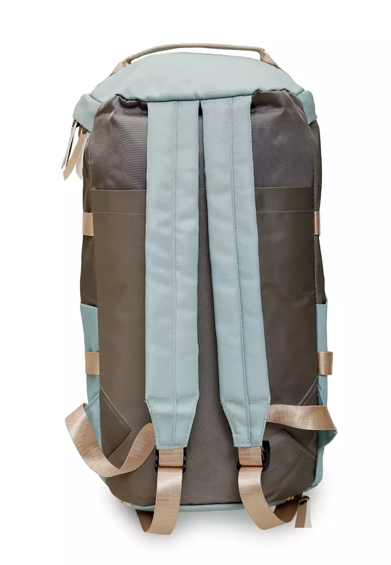 Jovin Travel Backpack Unisex with Long Strap Large Space Tas Travel Kombinasi Warna Material Nylon ORIGINAL - Green