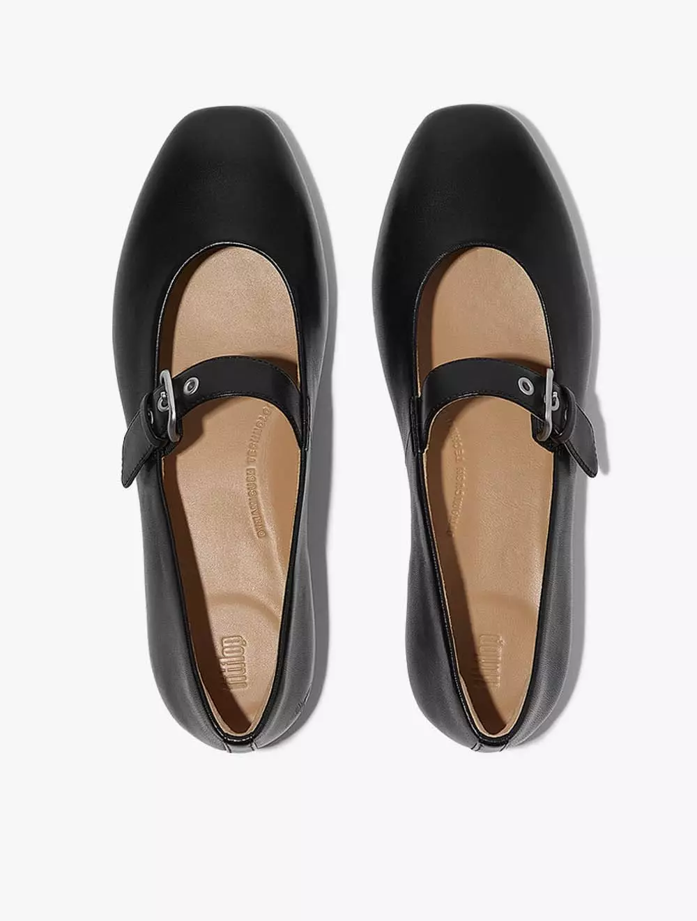 Fitflop Delicato Leather Mary Janes - All Black