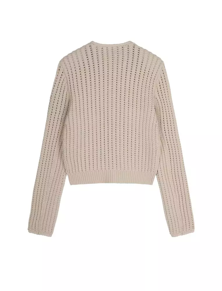 修身短款開襟毛衫