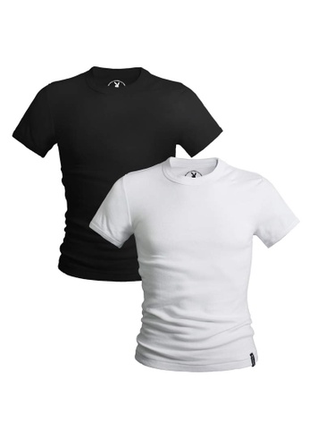 Buy Playboy B322020 239 2 Packs Pure Cotton Round Neck T Shirt 2021 Online Zalora Singapore