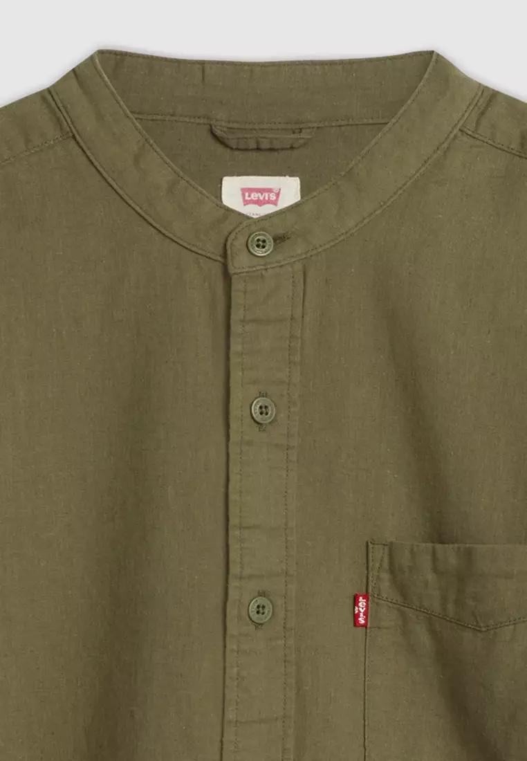 Men's Banded Collar 1 Pocket Shirt 47784-0056