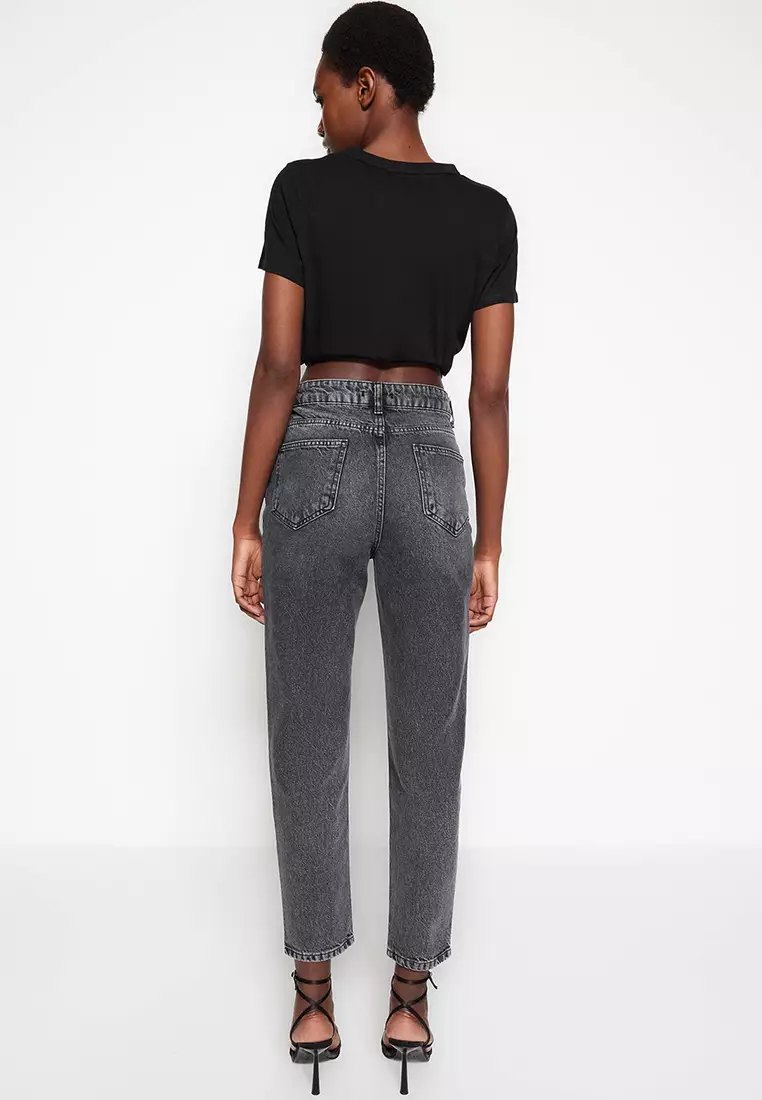 Buy Trendyol High Waist Mom Jeans Online | ZALORA Malaysia