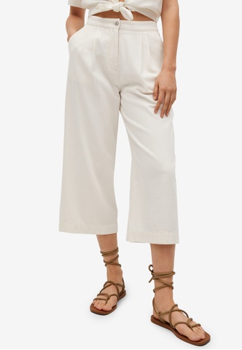 Mango Cotton Culotte Trousers | ZALORA Philippines