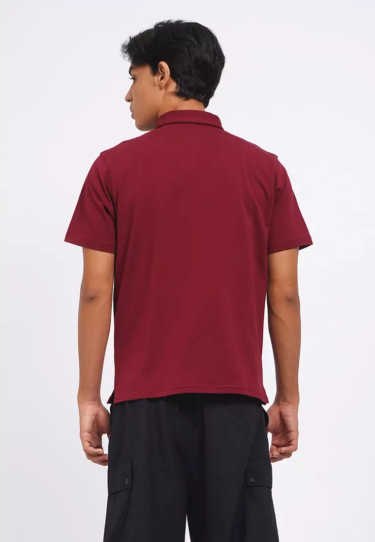 Hidden Placket Polo Shirt