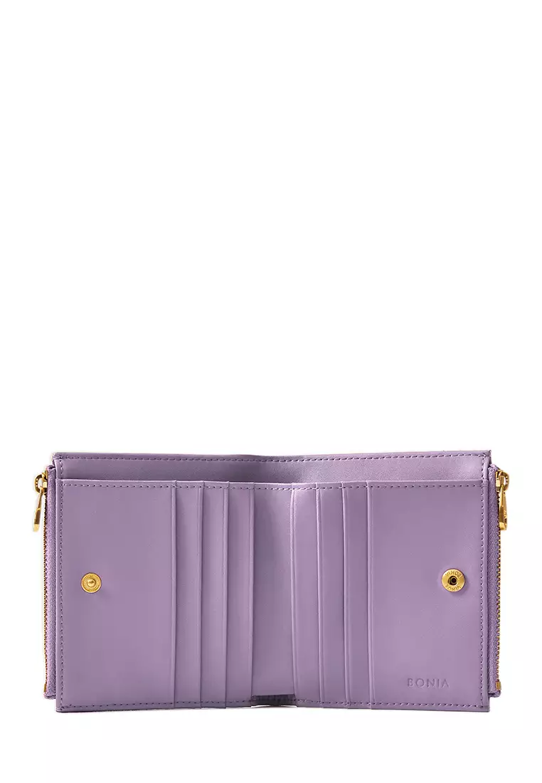 BONIA Purple Paste Cindy 2 Fold Short Wallet 2023 | Buy BONIA