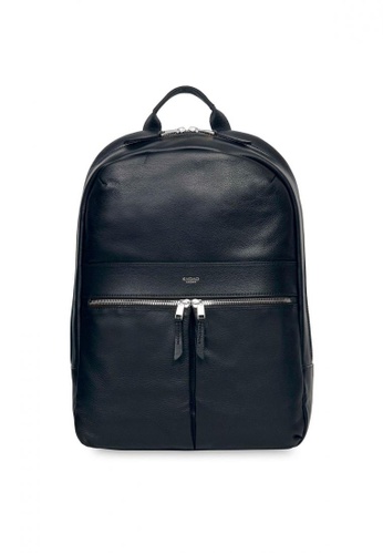 knomo navy Knomo Beaux Leather Laptop Backpack 14" Blazer 3EAF7AC912DF21GS_1