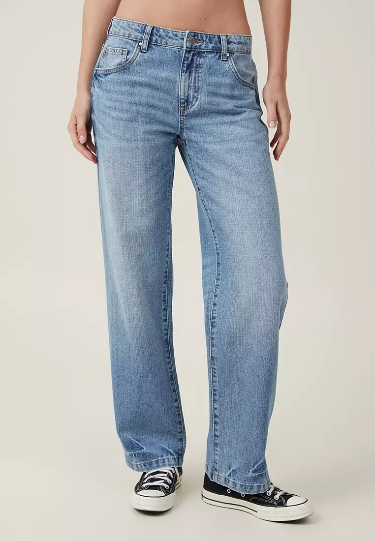 Nava Low Rise Denim Jeans - Blue Denim