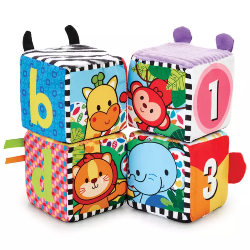 Addo Little Lot Soft Stacking Blocks - Mainan Edukasi Sensorik Balok Susun Lembut Anak Bayi