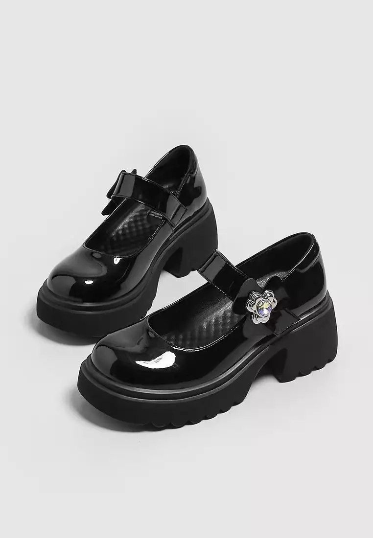 Mary jane platform hot sale shoes black