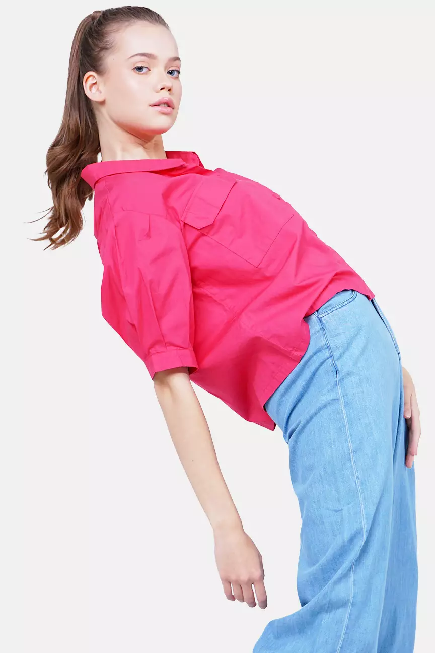 Kemeja Wanita Levina Fuschia
