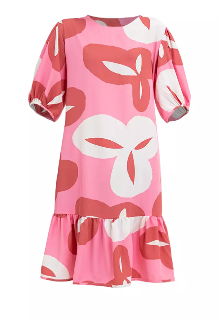 Azalea Abstract Print Dress