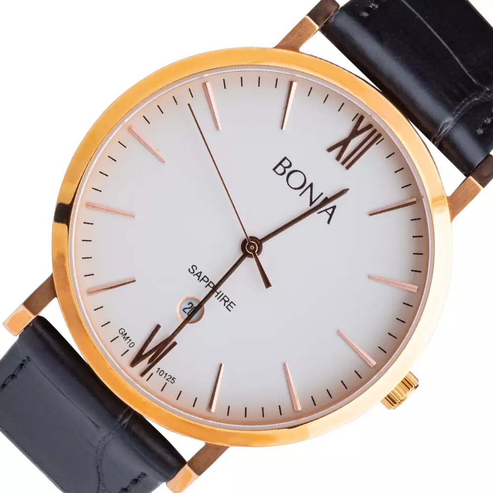 Bonia BNB10125-1273 Kulit Hitam Gold