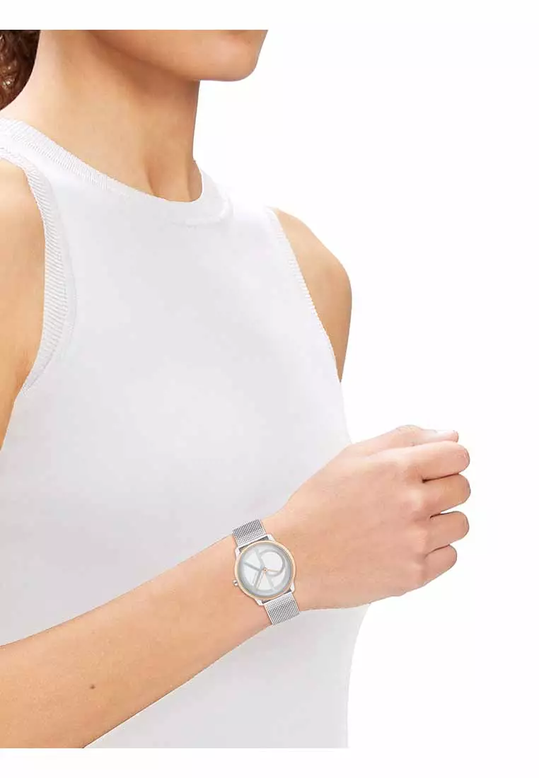 CK Iconic Unisex Watch Stainless Steel Strap - White Dial 25200033