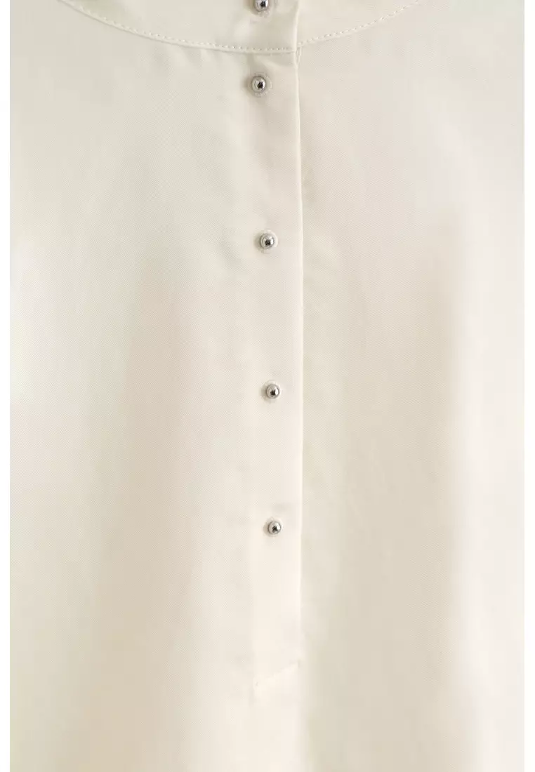Buy COS STUD-DETAIL FUNNEL-NECK BLOUSE 2026 Online | ZALORA