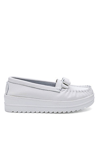 Twenty Eight Shoes white VANSA Comfort Lather Platform Loafer VSW-C1202 85F98SH7D3F275GS_1