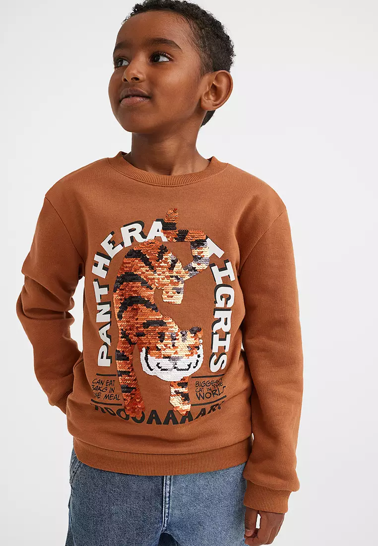 Buy H M Reversible Sequin Motif Sweatshirt 2024 Online ZALORA
