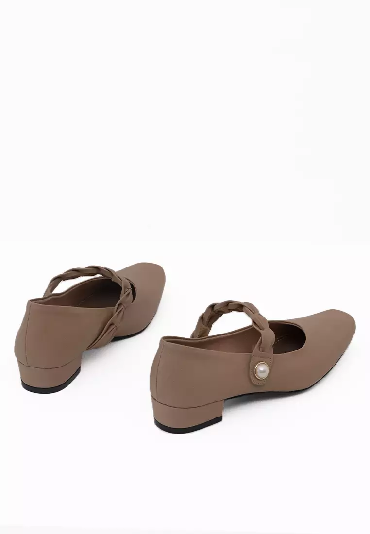 VIVI NICI - Contessa Sepatu Wanita Hak 3 Cm Milk Coffee