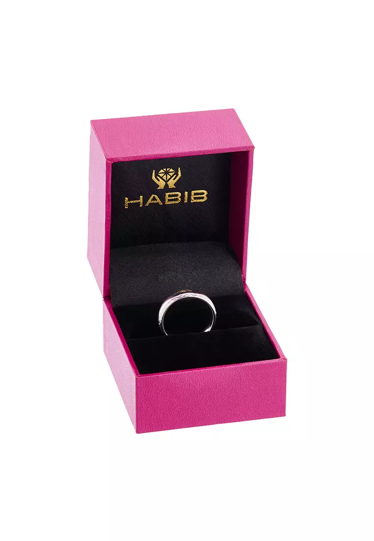 HABIB 750/18K White Gold Ring GRT812-3L