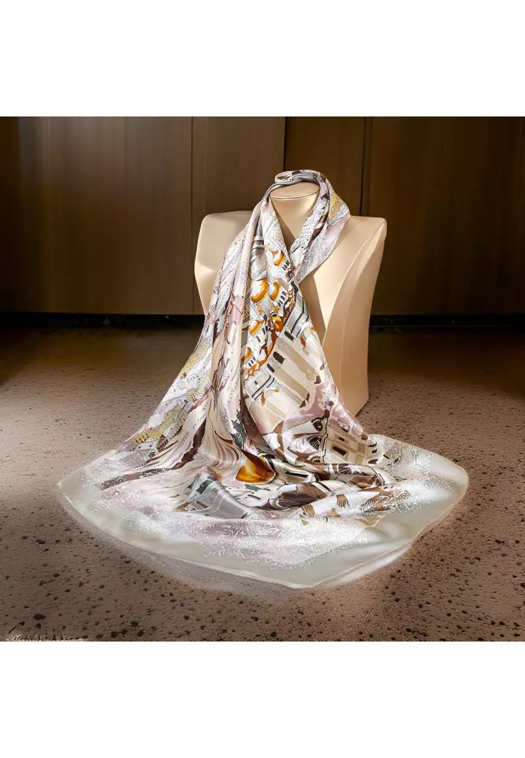 Grey H And M Ladies Scarves Scarves For Women Silk Winter Scarves