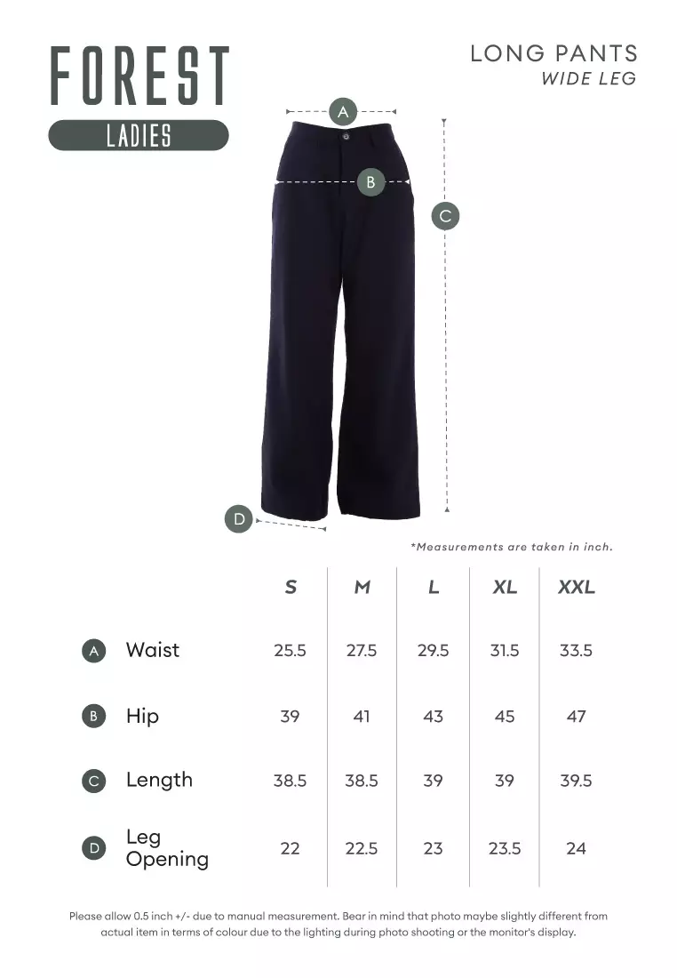 Forest Ladies Cotton Linen Blend Elastic Waisted Wide Leg Pants Women Long Pants - 810547-30DkBlue