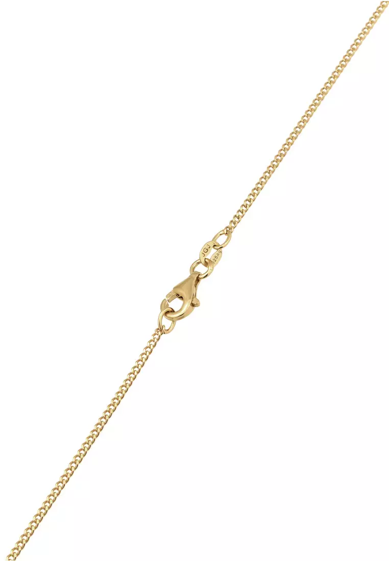 Kalung Perhiasan Perak 925 Wanita Cross White Pearl Gold Plated Embellished with Crystal by Swarovski®
