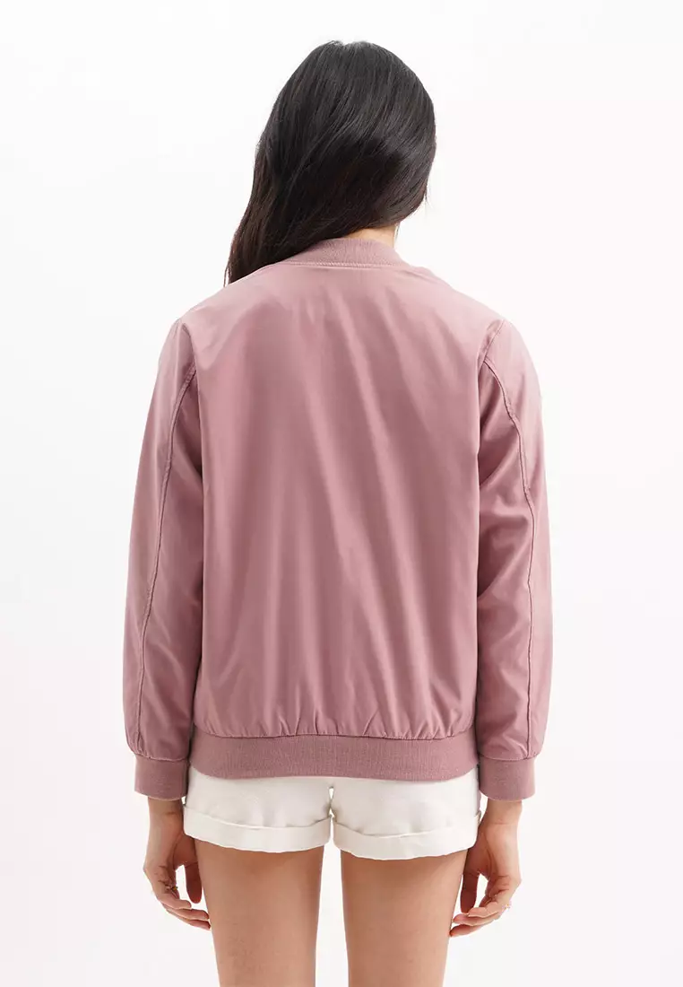 Penshoppe bomber jacket sales pink