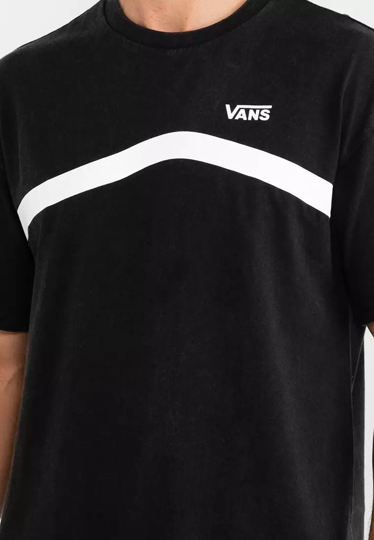 White vans sales with stripe