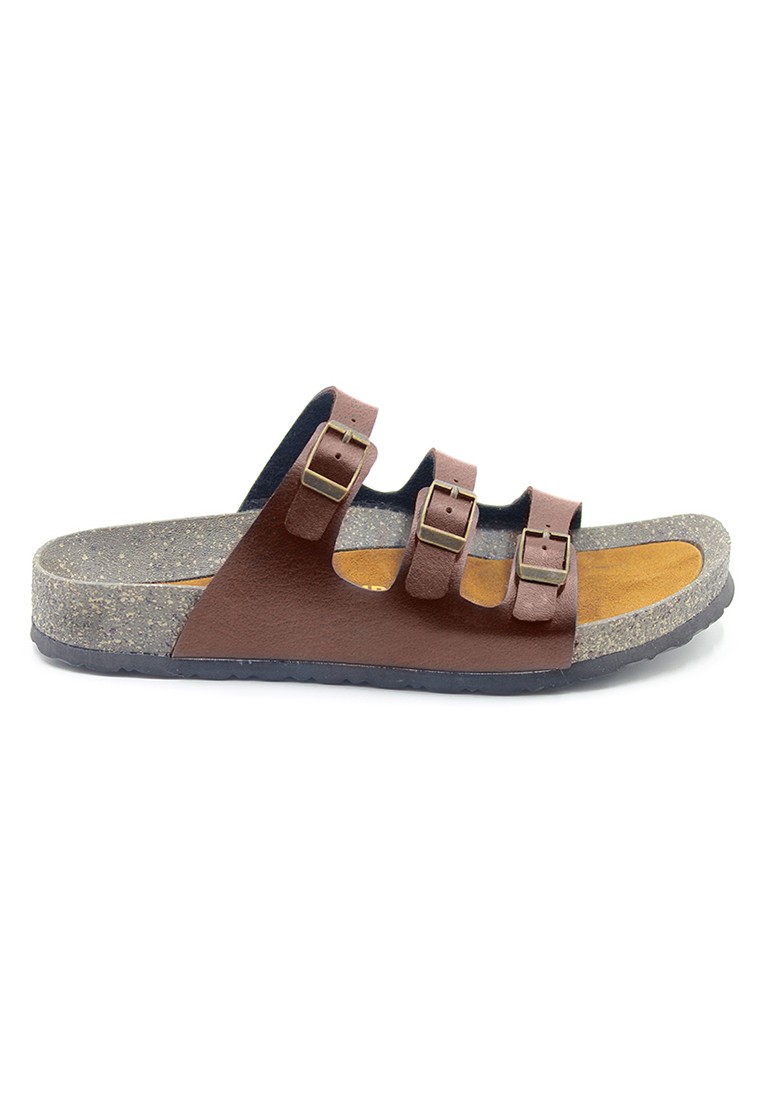 Ely - Red Leather Sandals & Flip Flops & Slipper