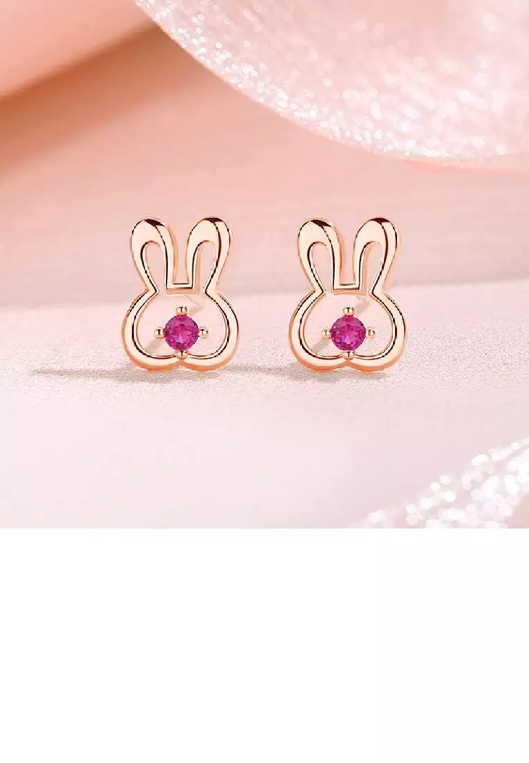 Rabbit discount stud earrings