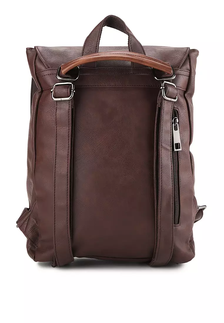 Distressed Leather Relay Backpack