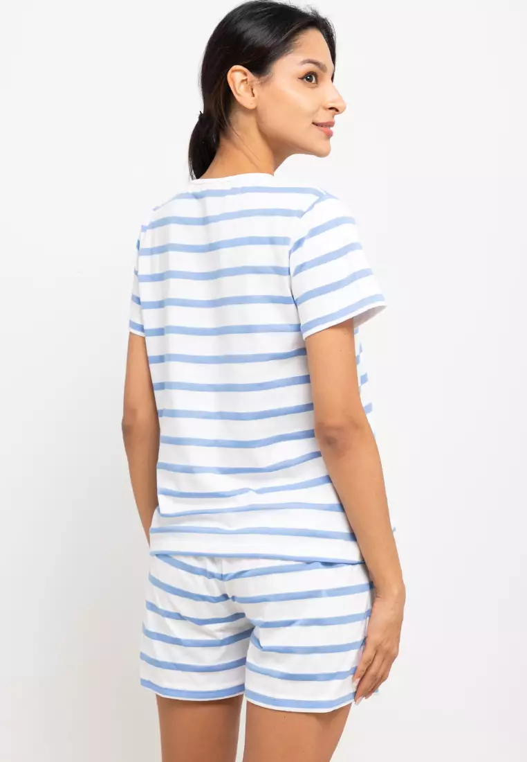 Pyama Baju Tidur Short Sleeve Short Pants Set Sleepwear