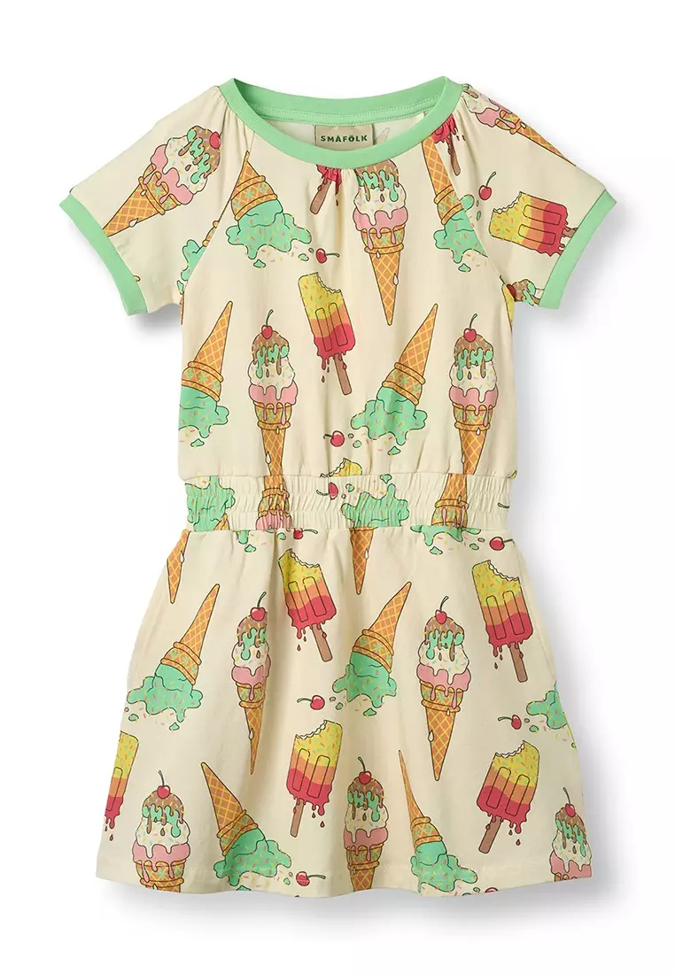 Short-sleeved Dress with ice cream