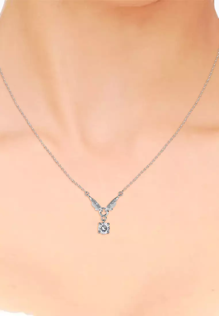 Venus Butterfly Pendant WG - Kalung Crystal by Her Jewellery